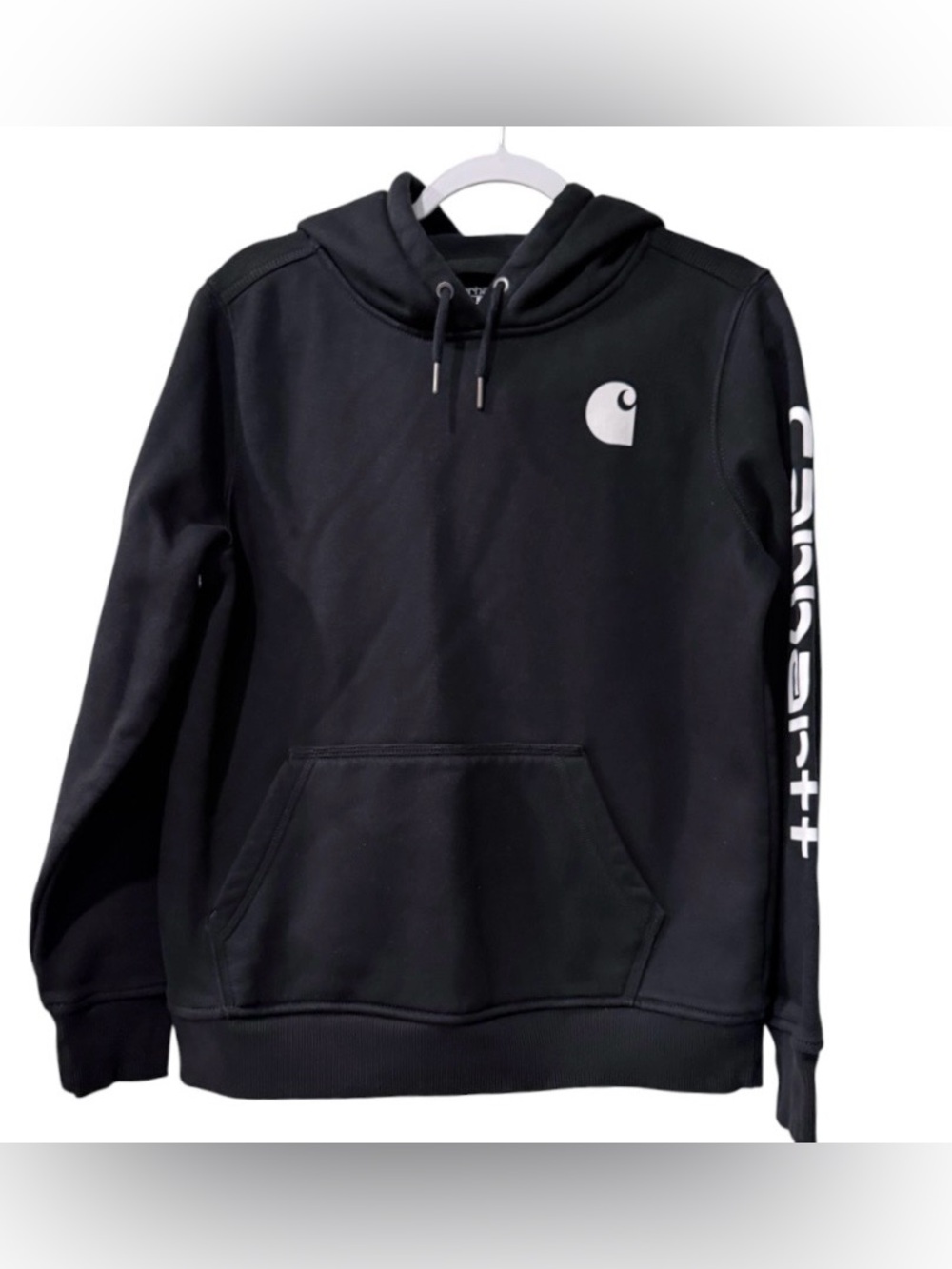 Carhartt Iconic Clarksburg women’s Medium long sleeve Relaxed Fit black hoodie